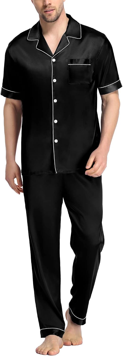 Detalle de SWOMOG Satin Pajama Set 2-Piece
