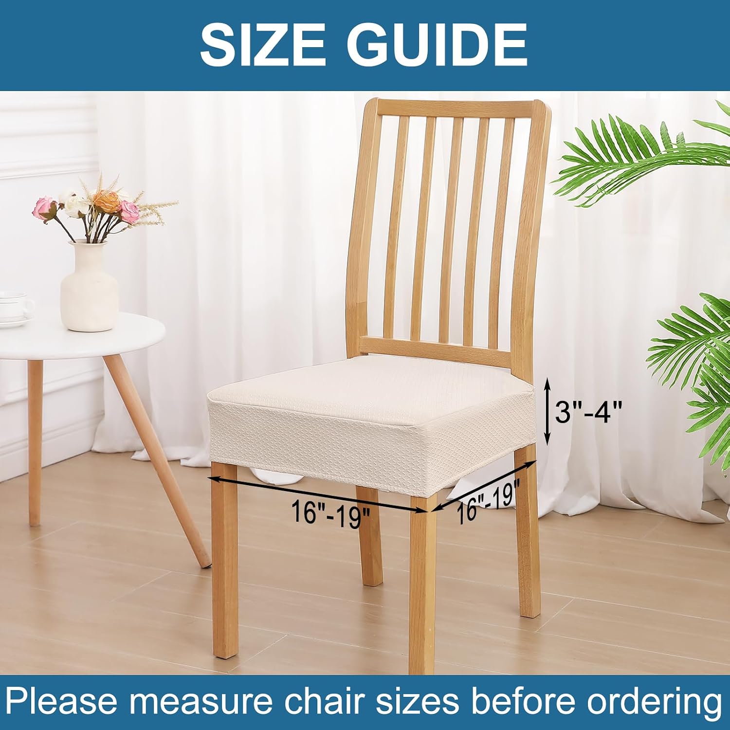 Detalle 2 de Smiry Waterproof Seat Covers 4-Pack for Chairs
