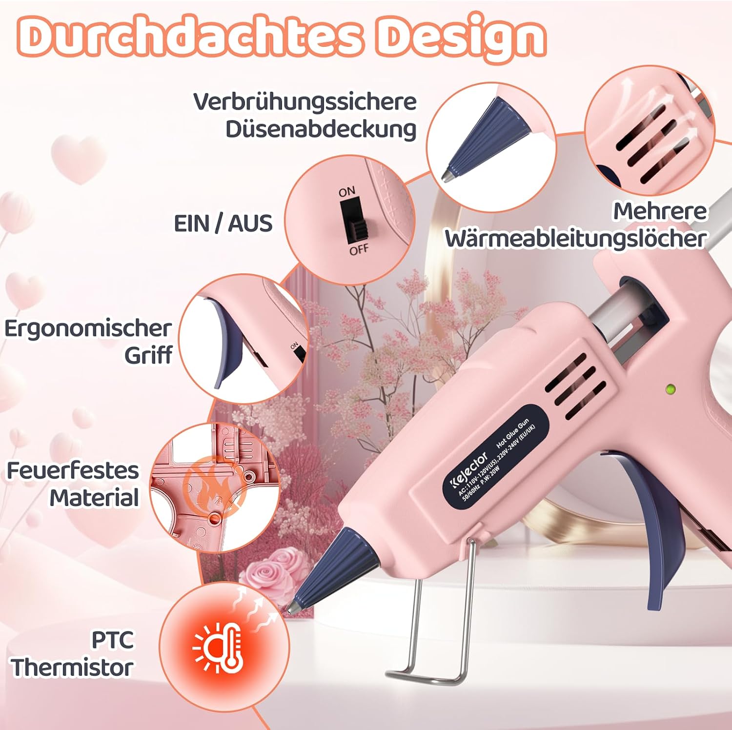 Detalle 1 de Kejector Feuerfest Heißklebepistole 20 W