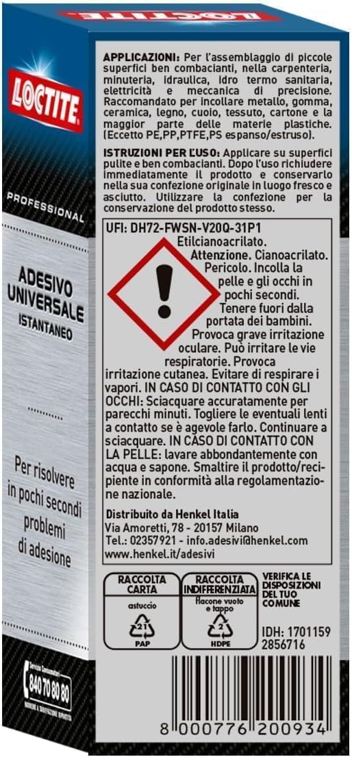 Detalle 2 de Loctite Adesivo Universale Istantaneo 20g