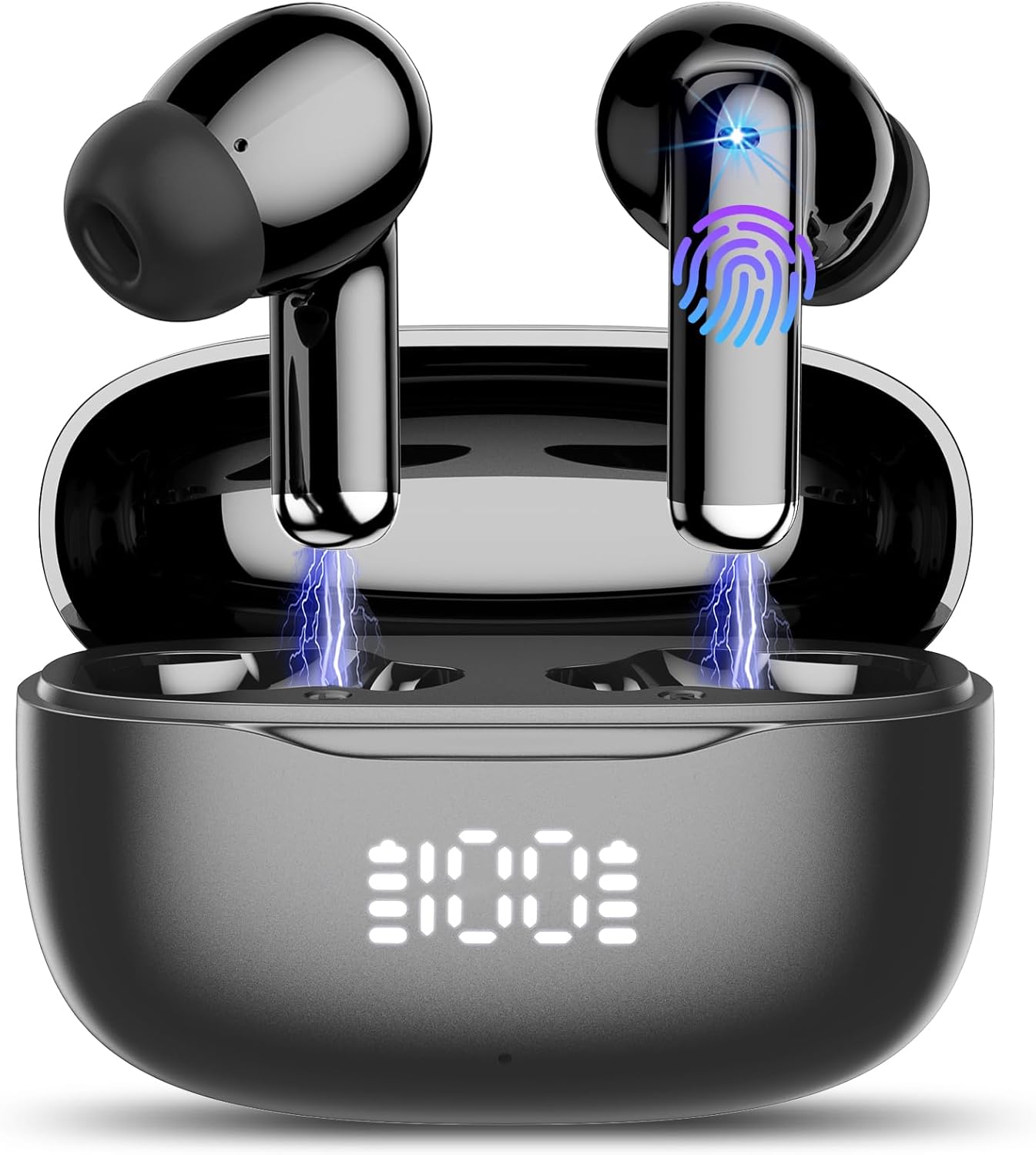 Detalle de 2026 Neu Bluetooth In-Ear Kopfhörer mit IPX7, USB-C, LED-Display und 40 Std Akkulaufzeit