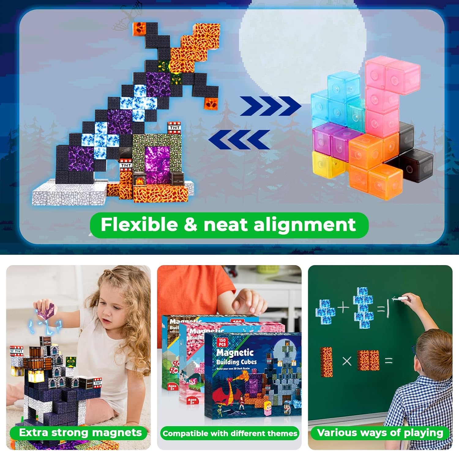 Detalle 1 de GraceDuck Magnetic Blocks 150 PCS