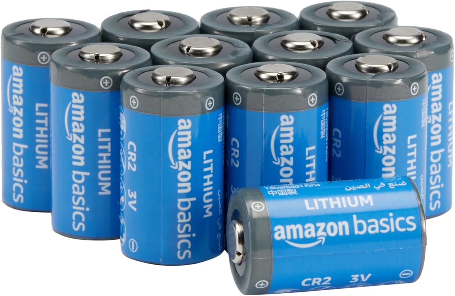 Detalle de Amazon Basics 12-Pack CR2 Lithium Batteries (3V, 800 mAh) – Long-Lasting Power