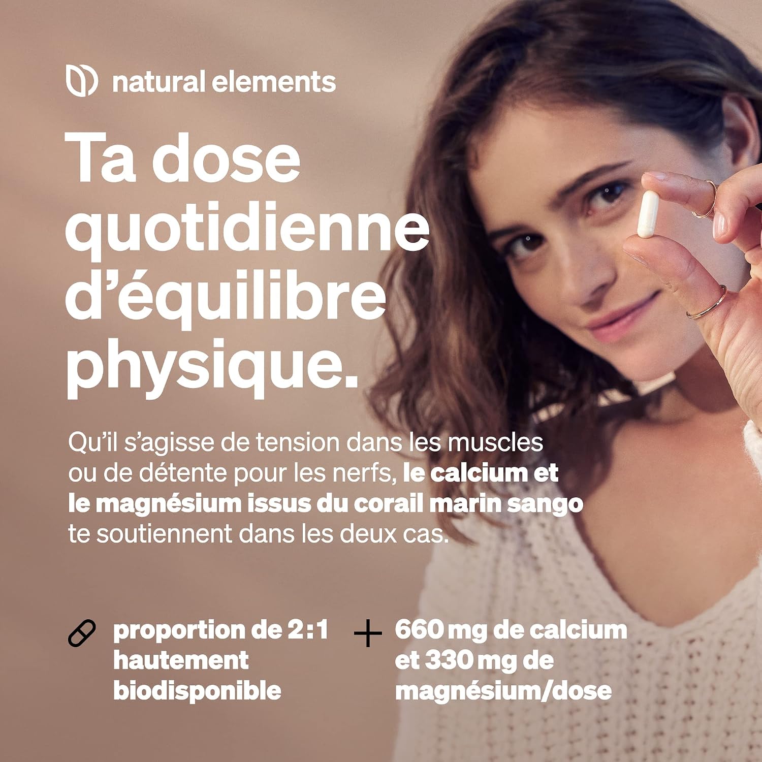 Thumbnail 2 de Corail marin sango – 180 gélules (660 mg calcium, 330 mg magnésium) Source naturelle