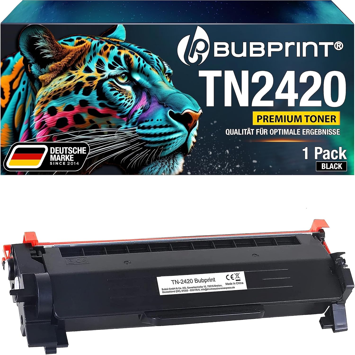 Detalle de Bubprint TN 2420 kompatibler Toner für Brother (TN2420) für MFC-, DCP- und HL-Drucker