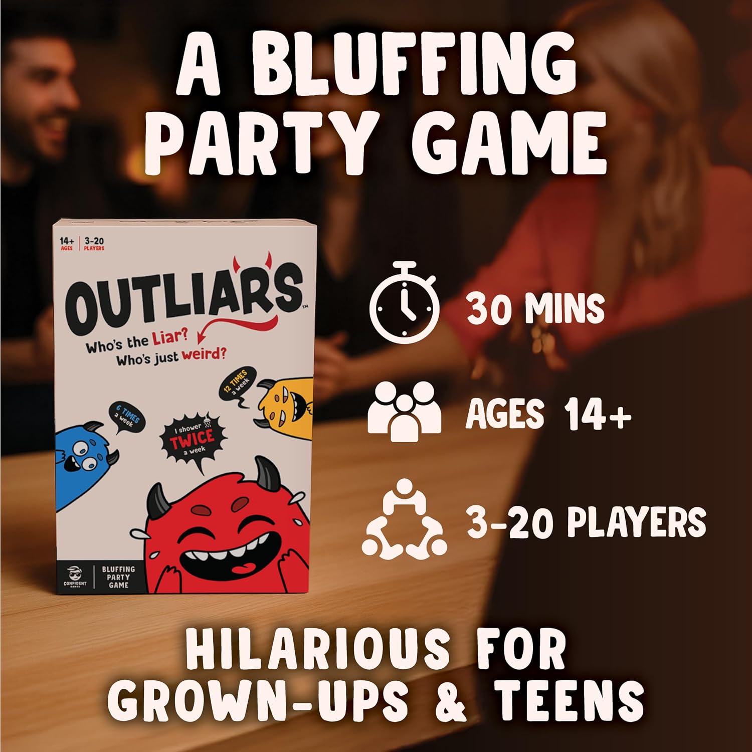 Detalle 2 de Outliars Hilarious Bluffing Party Game