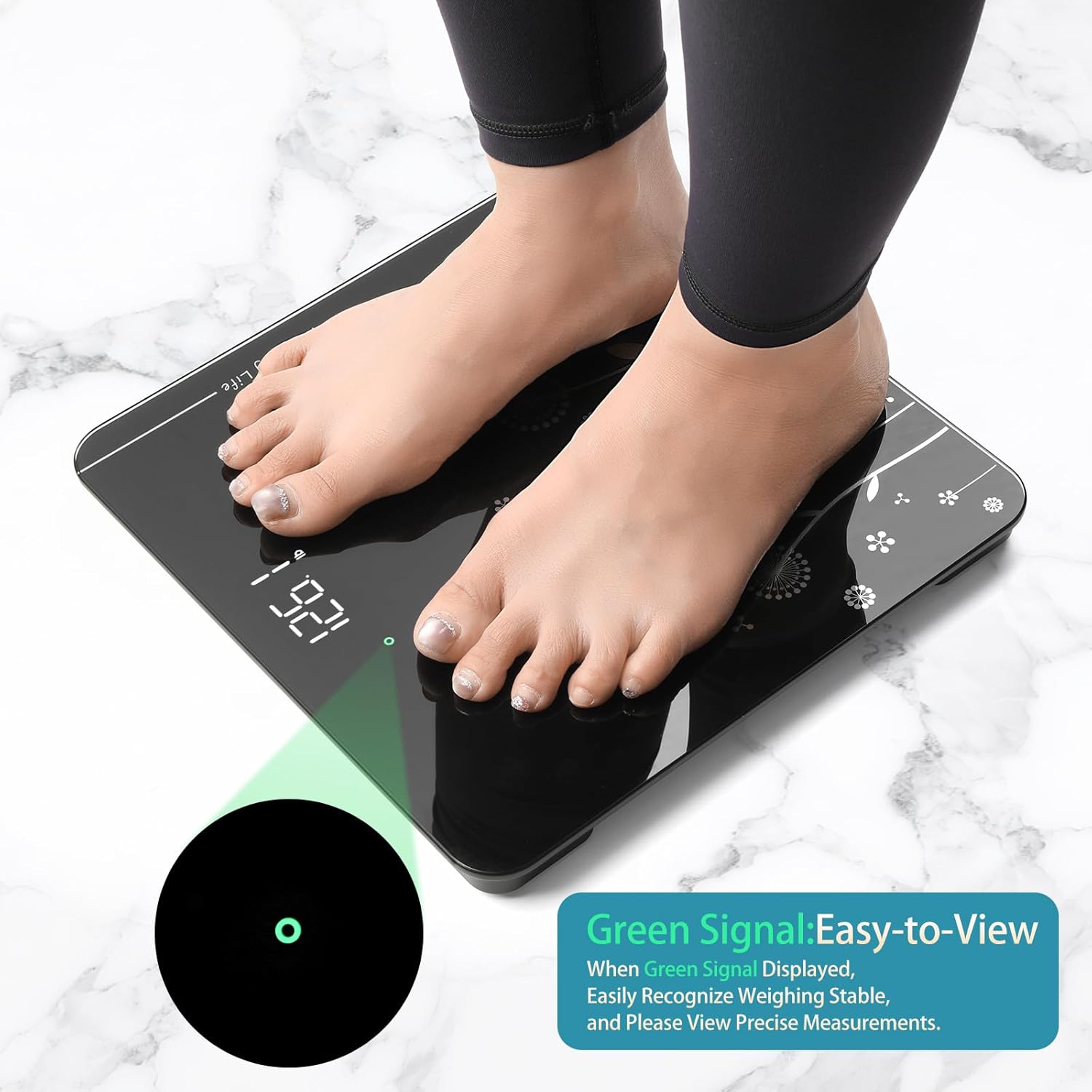 Thumbnail 3 de Vitafit Weighing Scales Body Weight with 0.1lb precision, Step-On LED, 28st/400lb (White)