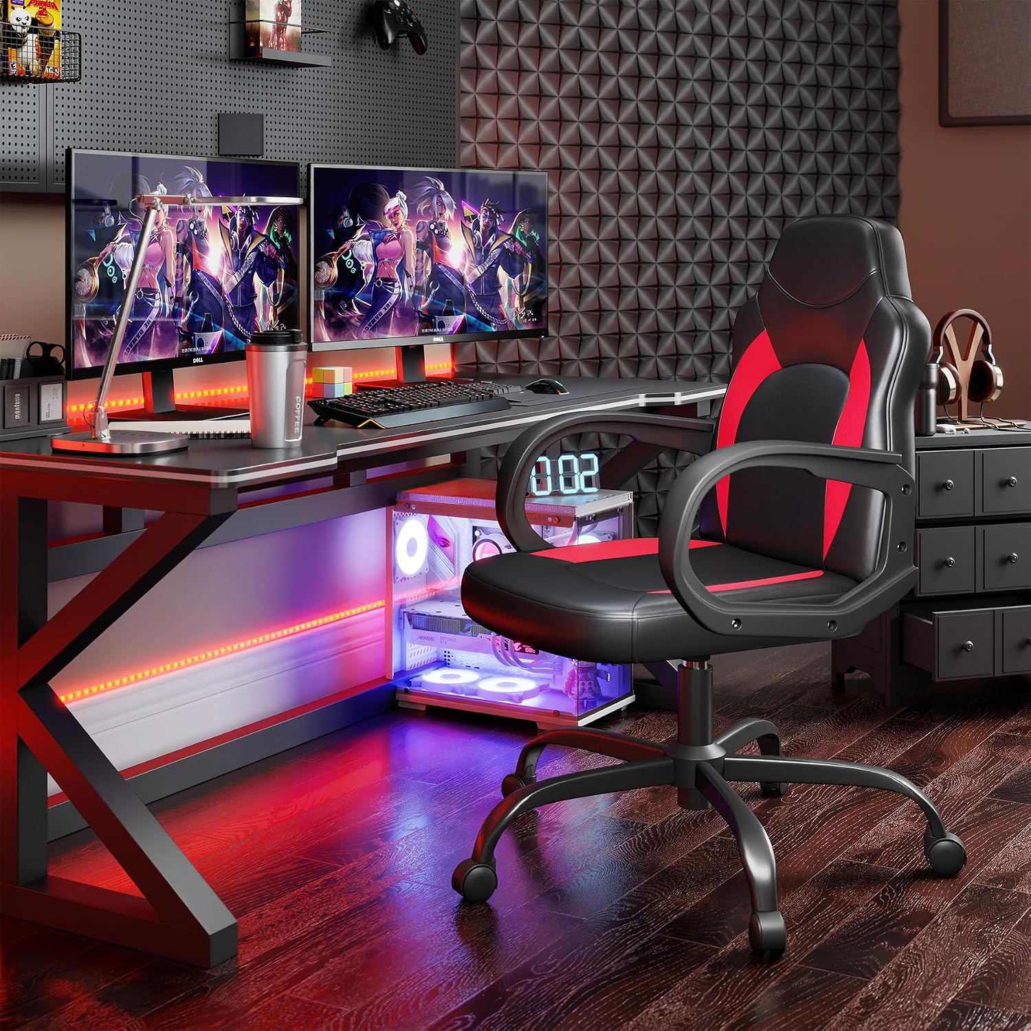 Detalle 2 de Solviva Gaming Chair, PU Leather