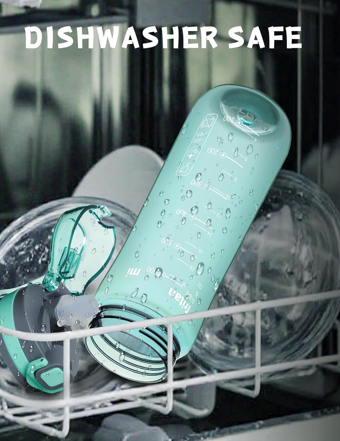 Thumbnail 6 de Opard 700 ml / 1000 ml Water Bottle with Straw Cap: BPA-Free, Dishwasher Safe, Leak-Proof