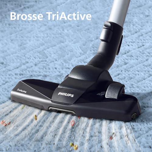 Detalle de PHILIPS PowerPro Compact Série 3000 FC9332/09 — Aspirateur sans Sac 900 W avec Filtre HEPA et brosse TriActive