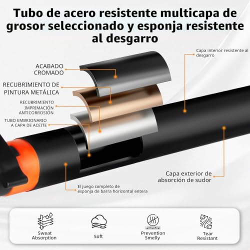 Thumbnail 7 de Barra de Dominadas sin Tornillos AETKFO: ajuste 72–110 cm para Gimnasio en casa