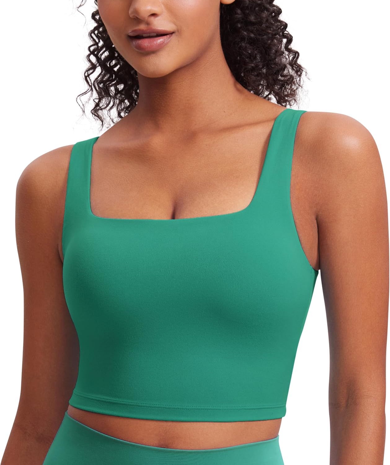 Detalle 2 de CRZ YOGA Butterluxe : soutien-gorge sport rembourré à col carré pour yoga & Pilates