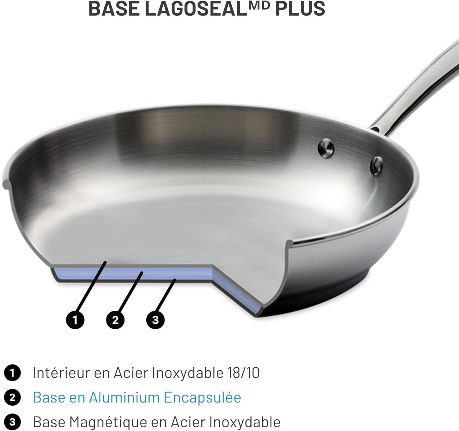 Detalle de Lagostina Ambiente L853.0401.26SS 26cm Stainless Steel Frying Pan