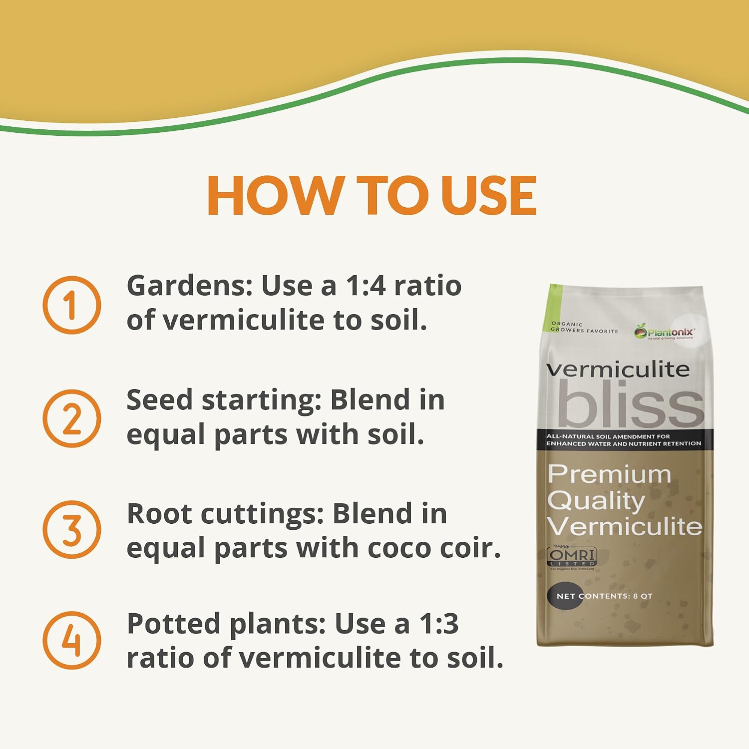 Detalle de Plantonix Vermiculite Bliss Vermiculite, 24 Quarts, Coarse Soil Amendment