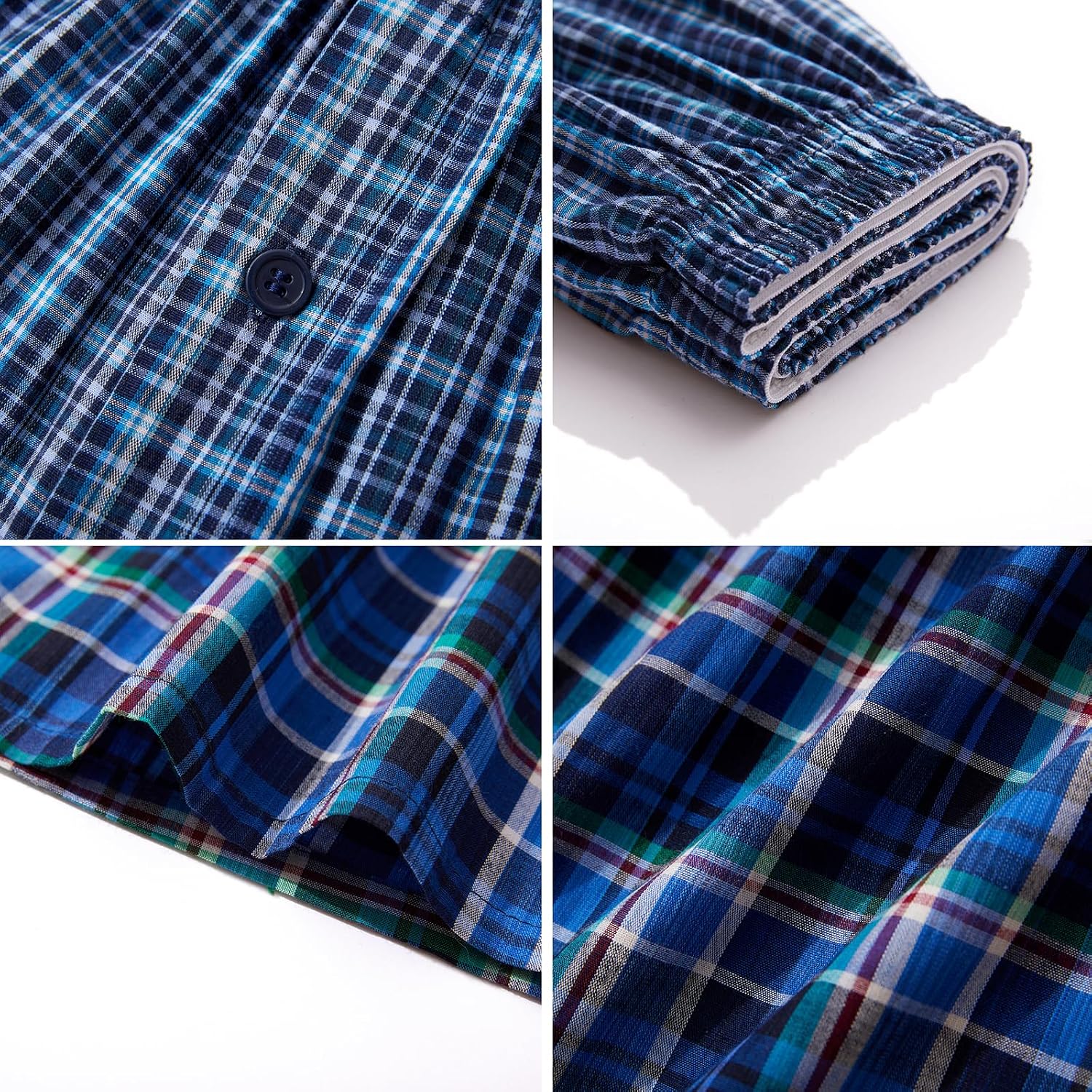 Detalle 2 de JupiterSecret Boxer Uomo in cotone 100% a quadri (6 o 12 pezzi) traspiranti