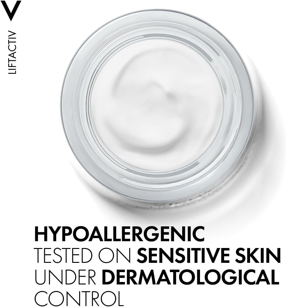 Detalle 2 de Vichy Liftactiv Hyaluronic Acid Anti-Wrinkle Firming Night Cream (50ml) for deeply hydrated, firmer-looking skin