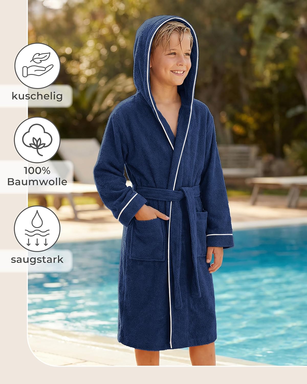 Thumbnail 4 de LAYNENBURG Premium Bademantel Kinder 110–176