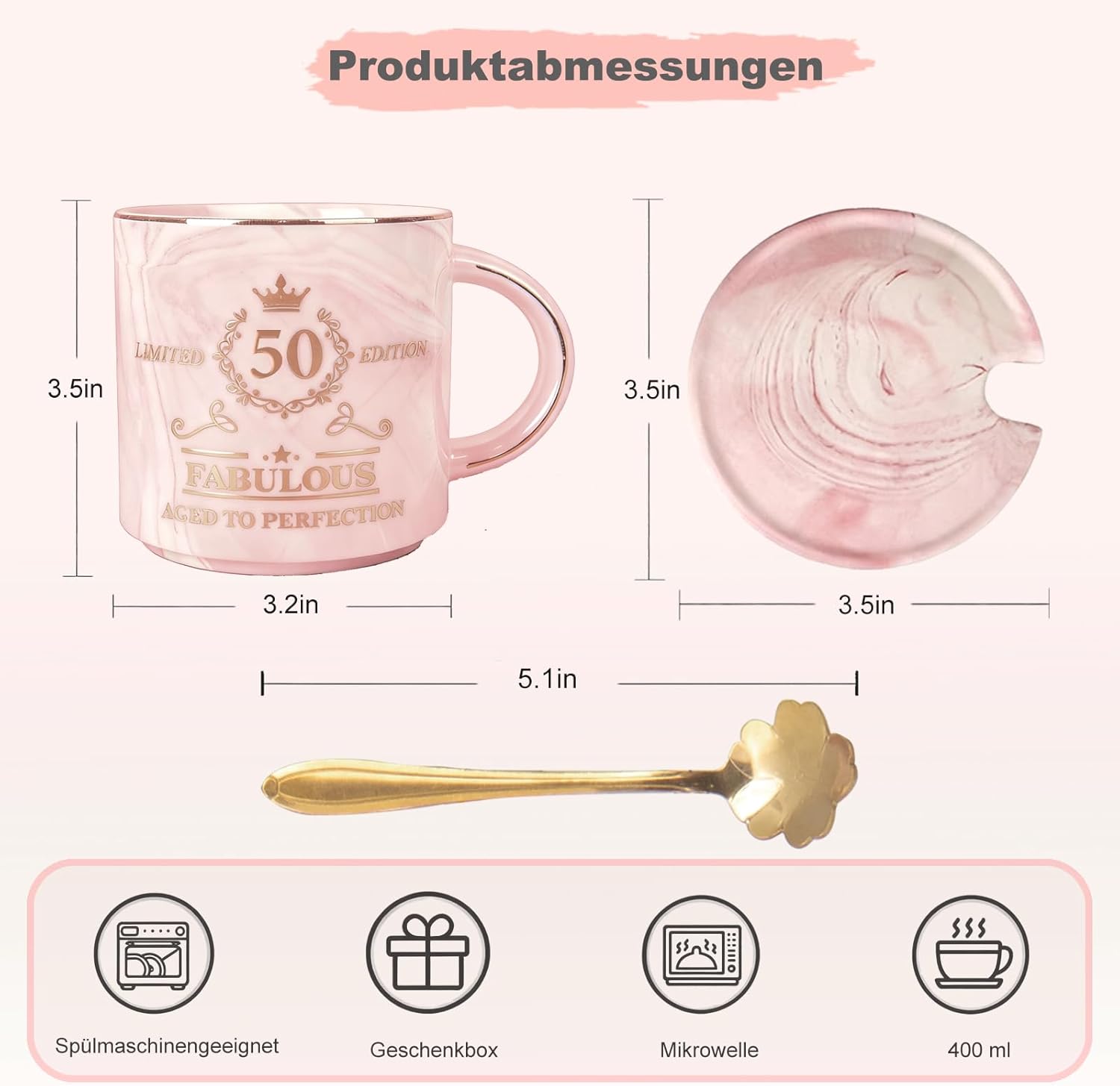 Thumbnail 3 de 50. Geburtstag Keramik Tasse 400 ml