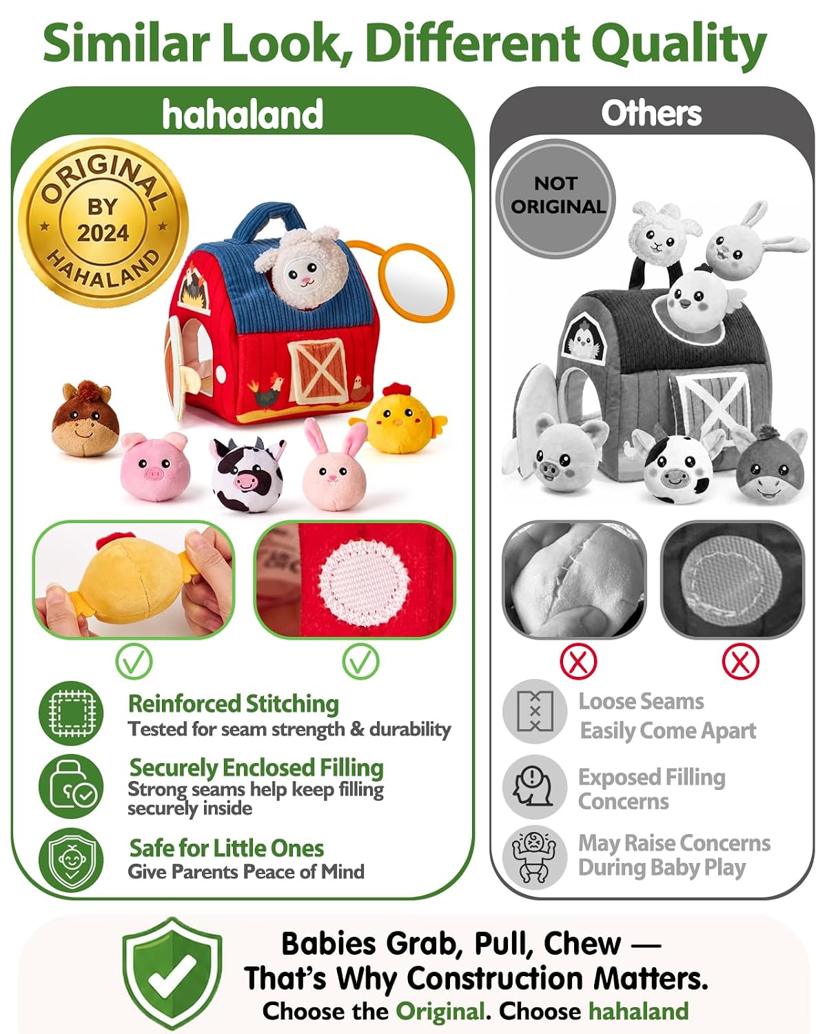 Thumbnail 6 de hahaland Surprise Barn Plush Baby Toys for 6 Months
