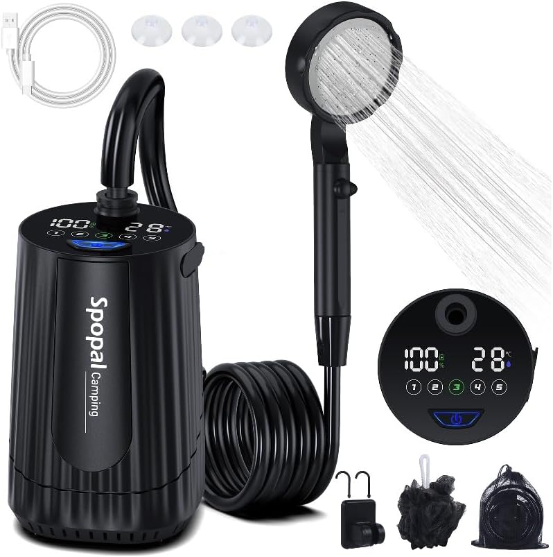 Spopal Portable Shower 10000mAh LED display, IPX8