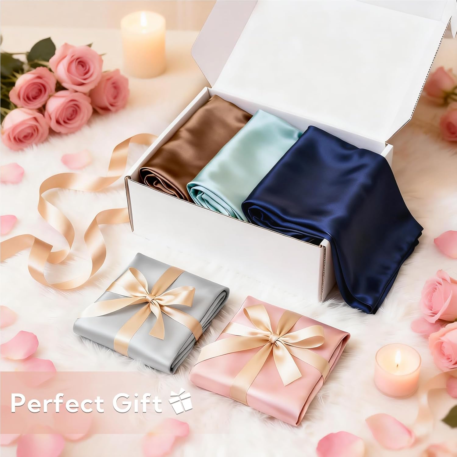 Thumbnail 1 de MR&HM Satin Pillowcase 20x30 Queen 2-Pack