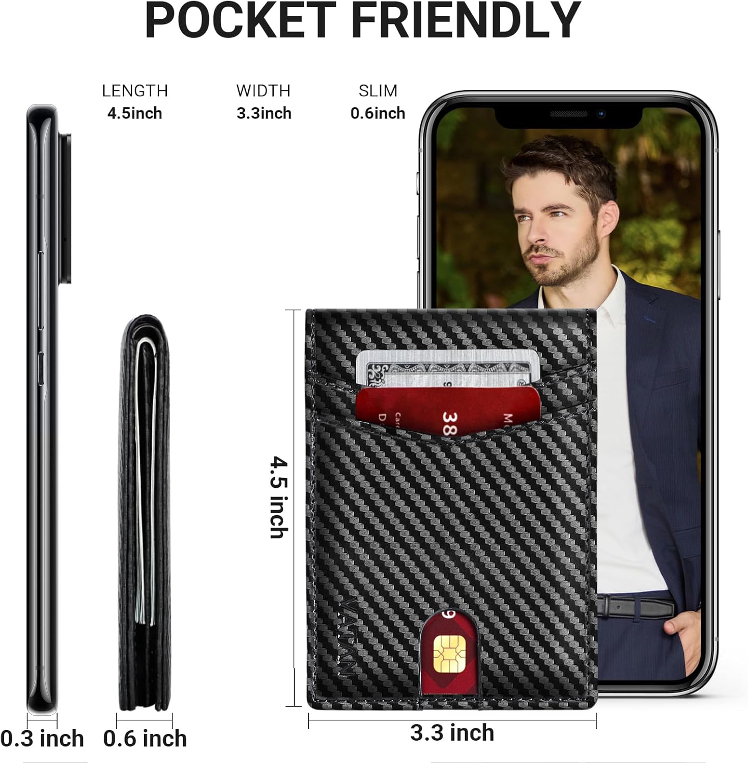 Thumbnail 3 de Vatan Wallet for Men Slim RFID leather card holder 👝