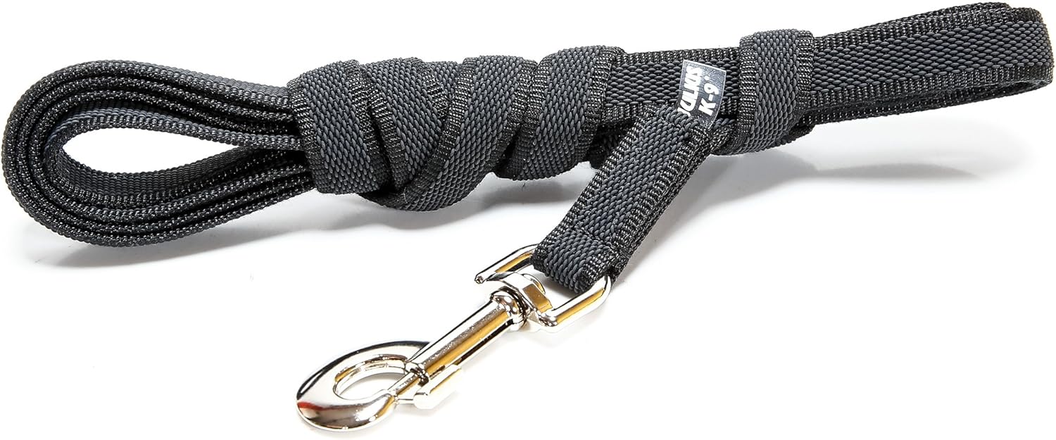Julius-K9 Color & Gray Super Presa Guinzaglio con Manico, 20 mm x 3 m – Nero