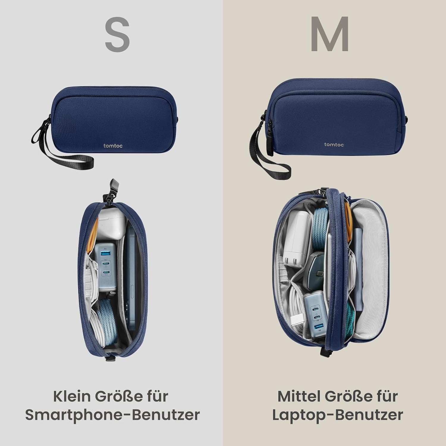 Thumbnail 6 de tomtoc Light-T12 Kabel Organizer Tasche (23,5 × 12 × 6,5 cm, 1 Liter) für EDC & Reisezubehör