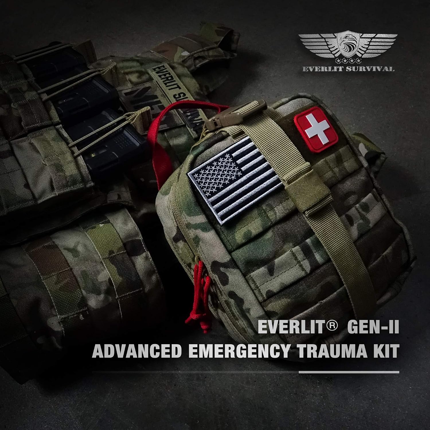 Thumbnail 2 de EVERLIT Advanced Trauma Kit, 59-Piece IFAK with CAT GEN-7 and 36-Inch Splint