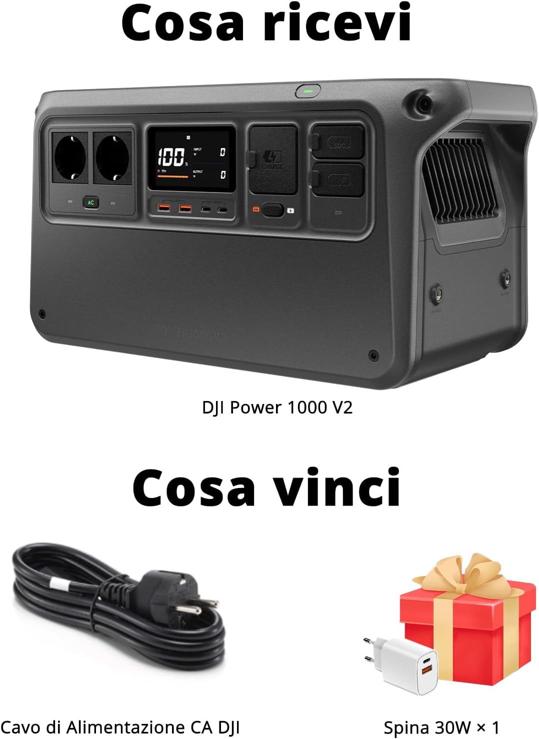 Detalle 2 de DJI Power 1000 V2 1024Wh generatore portatile ⚡📦📱📷📺🔋📟📻📡📡📡📡📡📡📡📡📡📡