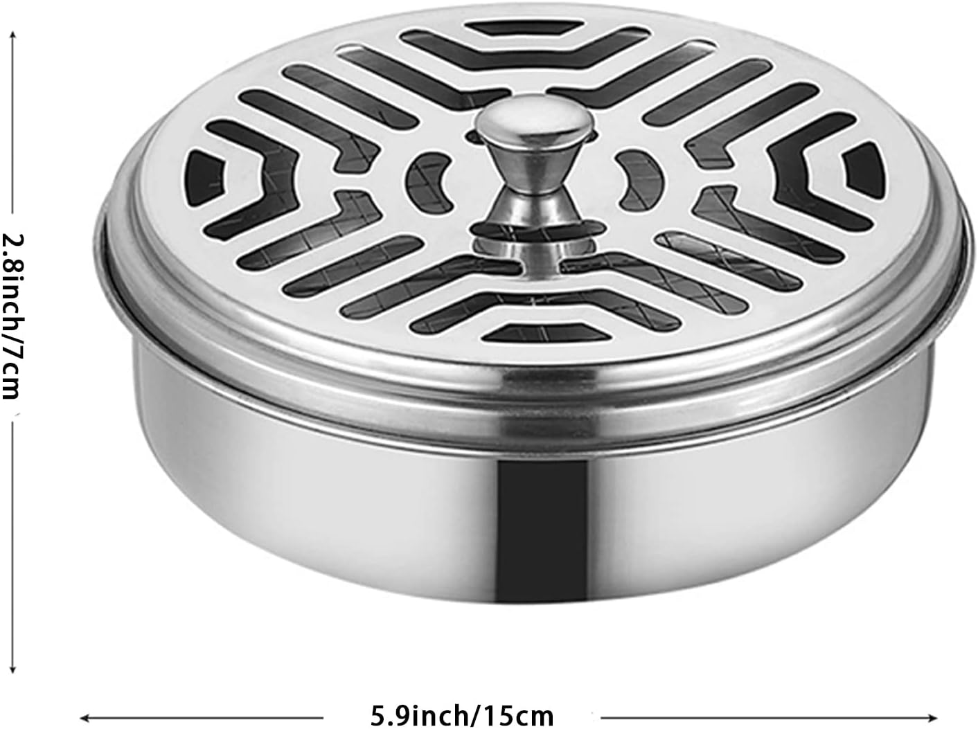 Detalle 2 de Portable Mosquito Coil Holder, Stainless Steel