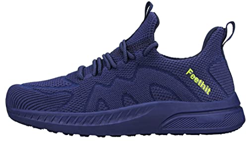 Thumbnail 3 de Feethit Zapatillas Deportivas Hombre Running Correr Bambas Azul Oscuro 43