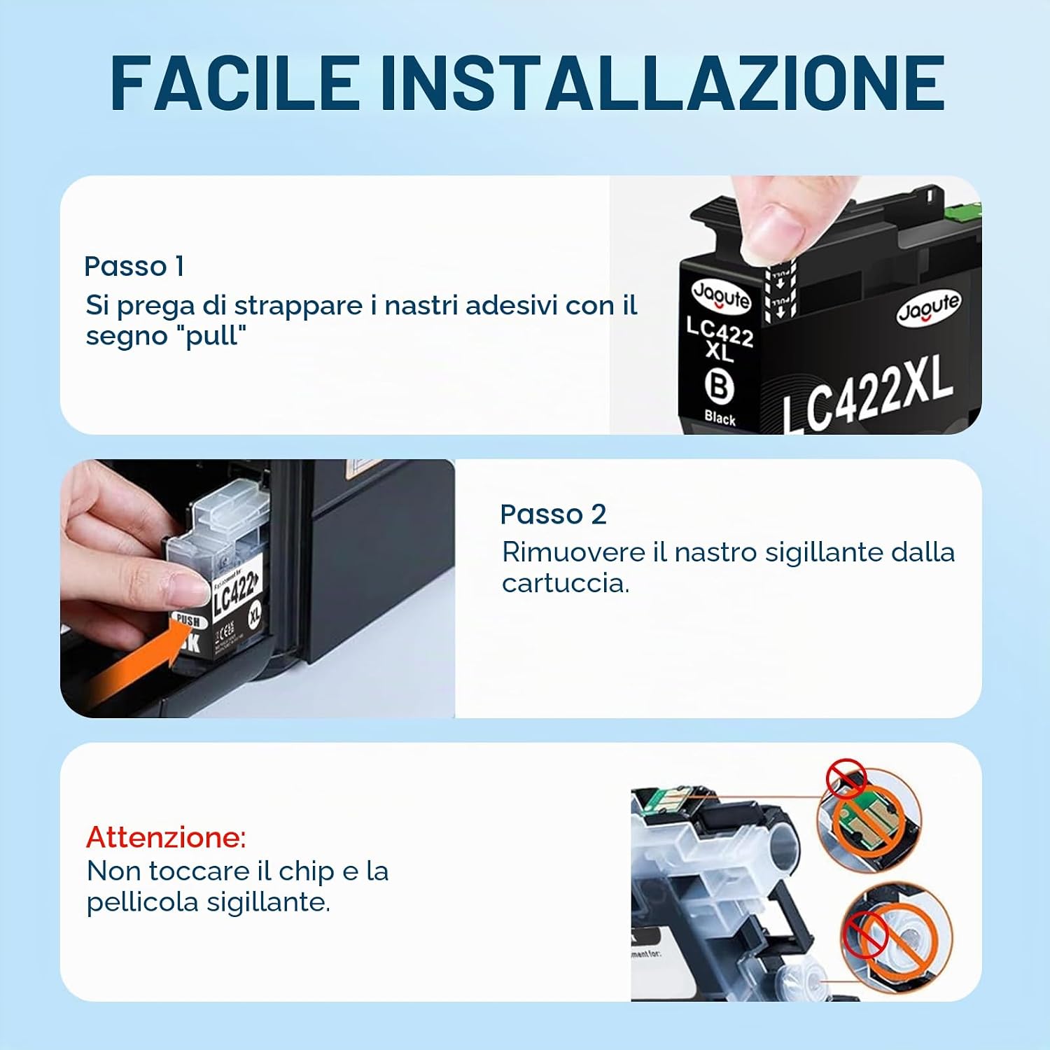 Detalle de Jagute LC422XL cartucce inkjet 5 pack