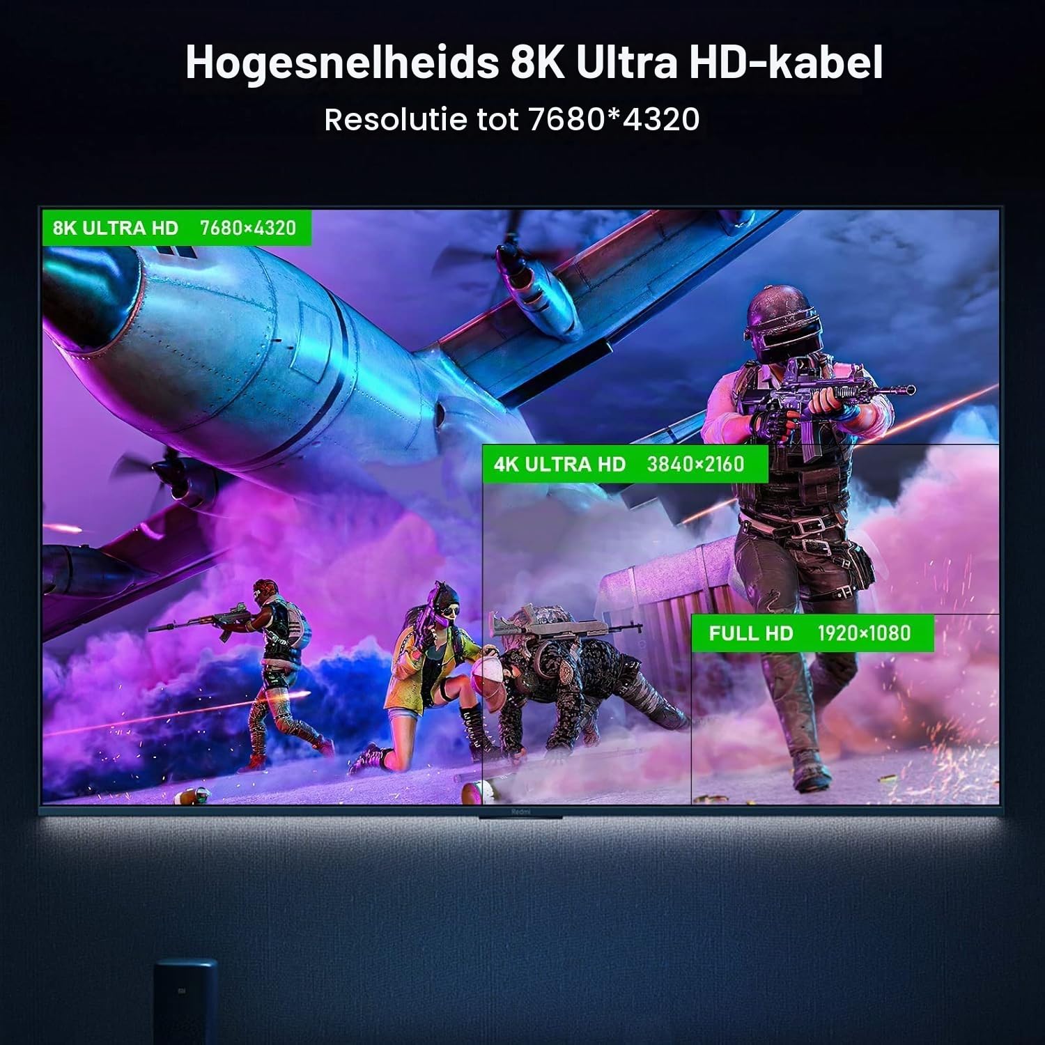 Thumbnail 5 de FIBBR T1121038 HDMI 2.1-glasvezelkabel 5 m, 48 Gbps, 8K en eARC