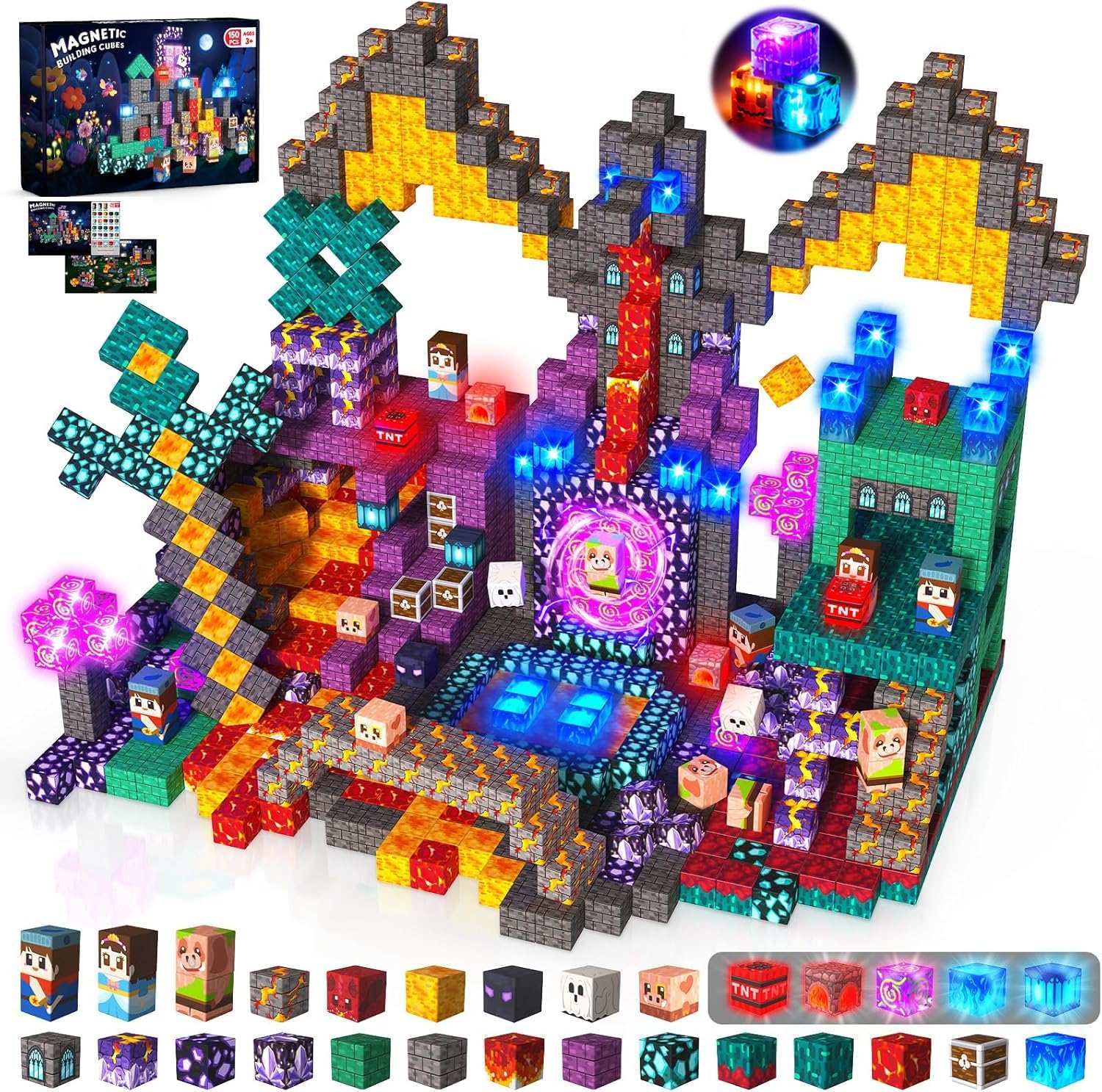 Detalle de Magnetic Blocks 150 PCS Build Kit