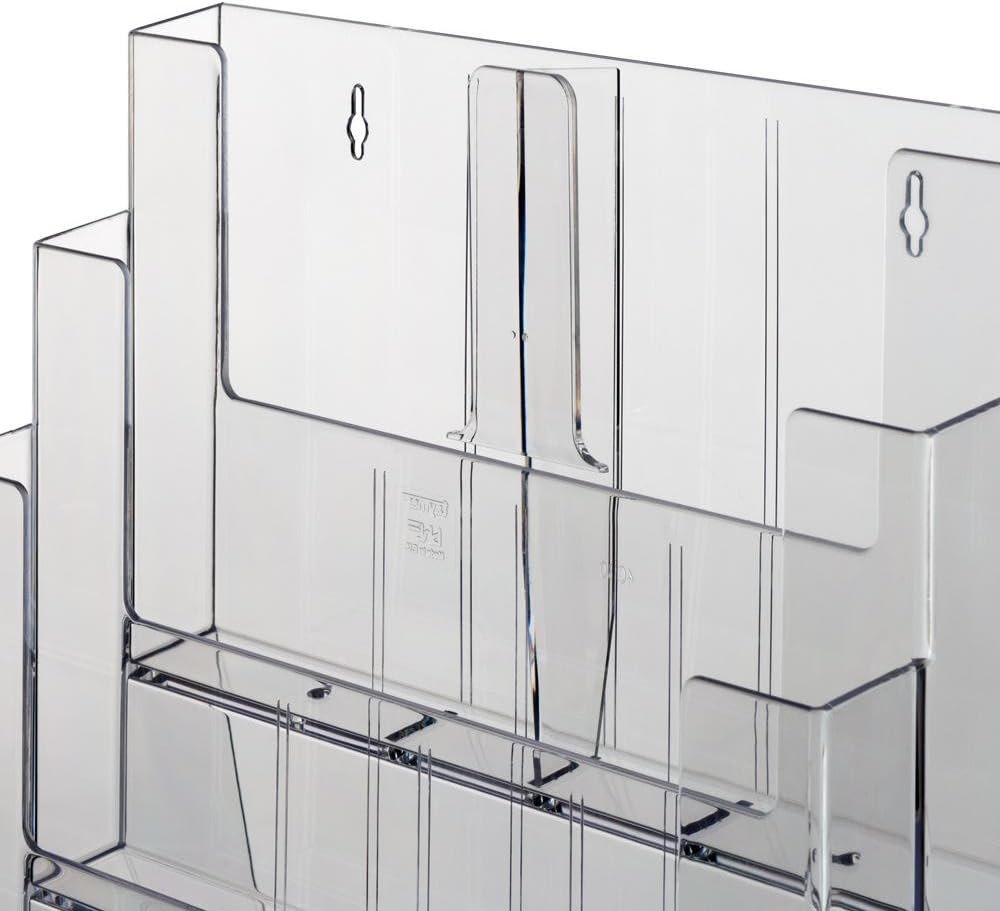 Detalle 2 de Porte-brochures de table Taymar XXL 4 étages transparent, format DIN
