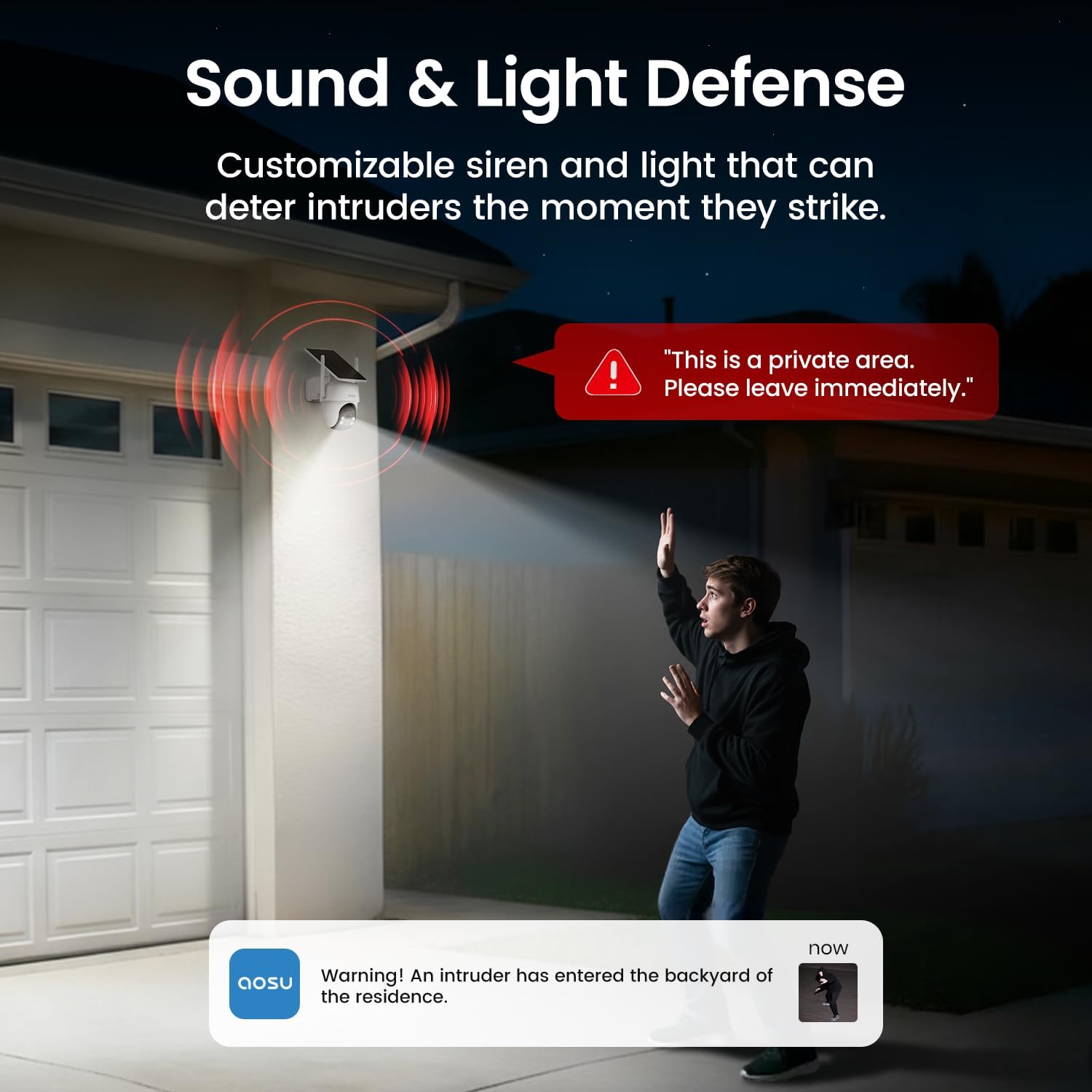 Thumbnail 6 de aosu 2K Outdoor Wireless Security Camera Kit with aosuBase – 2 Cam System, Solar Powered, 360° Pan & PTZ, No Subscriptions
