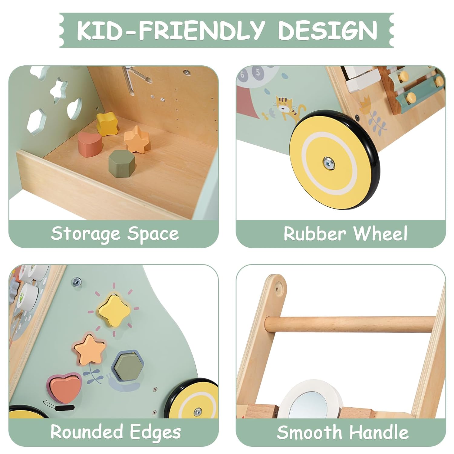 Thumbnail 2 de Baby Lauflernwagen Holz – Montessori Spielzeug