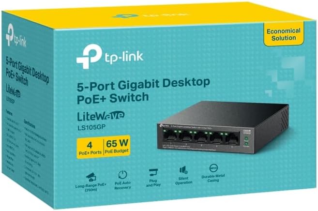 Thumbnail 3 de TP-Link LS105GP: 5-Port PoE-Gigabit-Switch für Büro- und Heimanwendungen