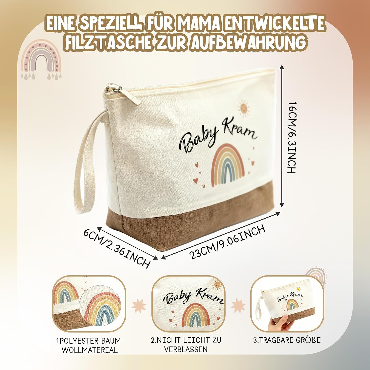 Thumbnail 3 de 2er Set Mama Tasche Mama Kram, 23 x 16 x 6 cm