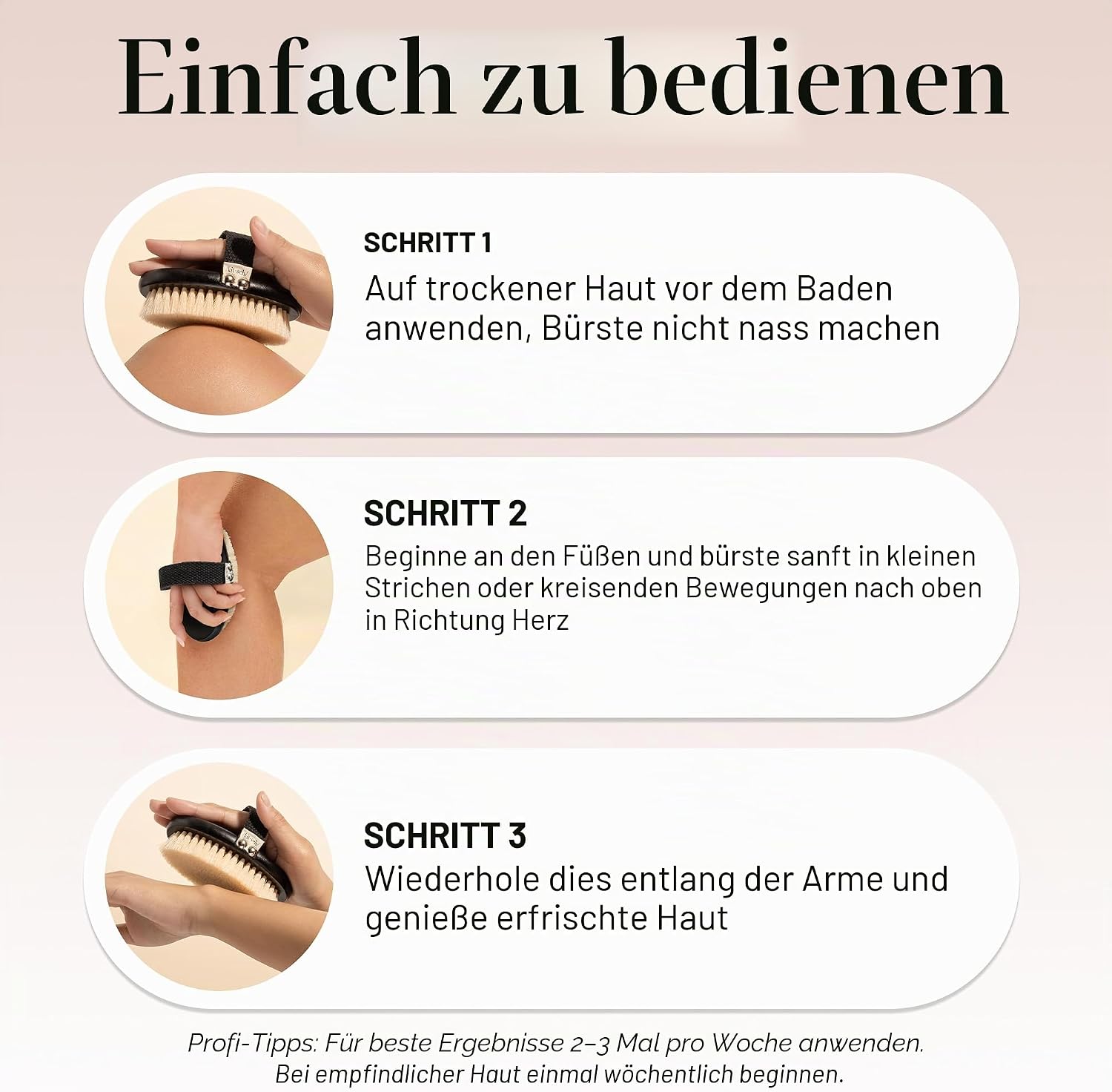 Thumbnail 6 de Kitsch Dry Brushing Körperbürste für Lymphdrainage – weiche Borsten, nachhaltige Trockenbürste