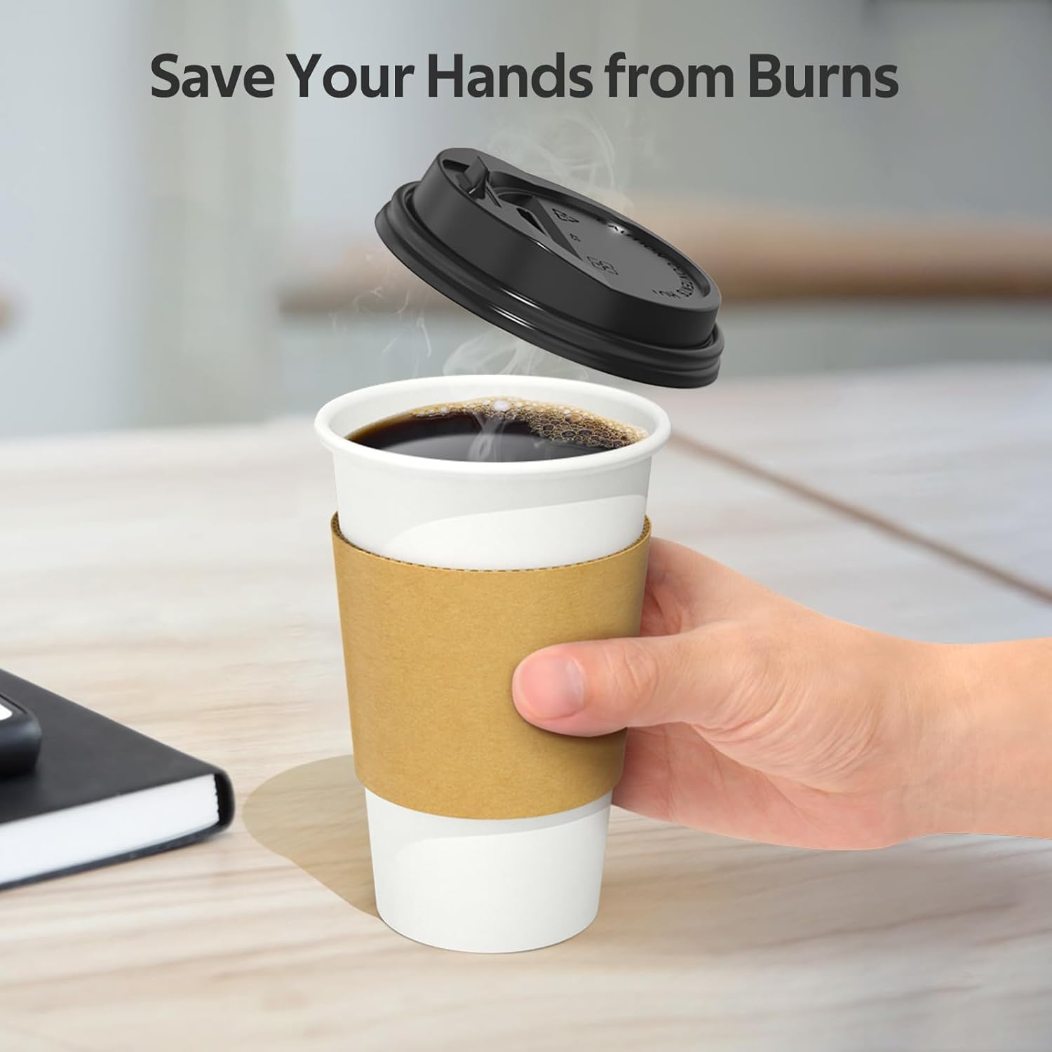 Thumbnail 2 de Dealusy Disposable Coffee Cups 16 oz ☕