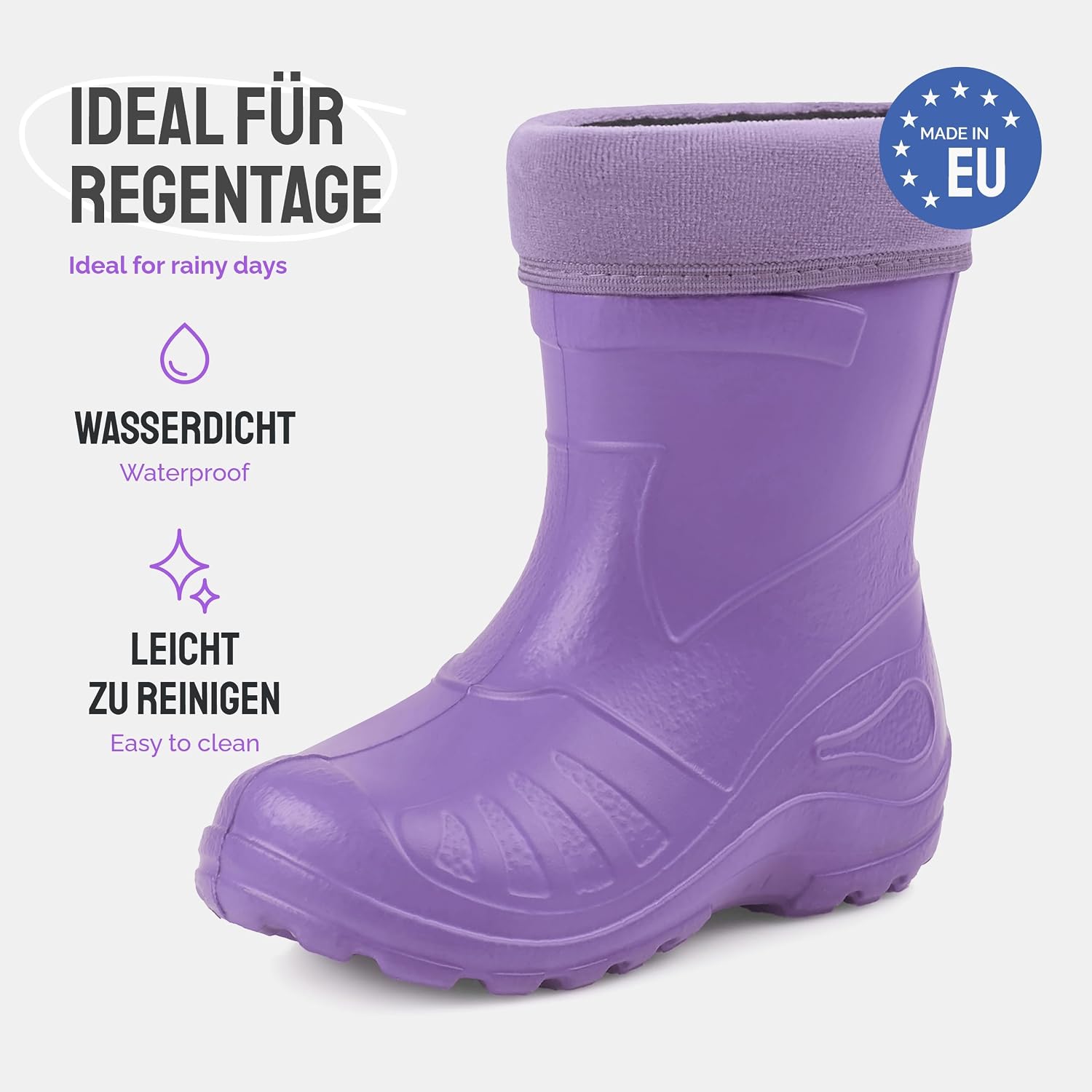 Detalle 2 de Ladeheid KL050 Kinder-Gummistiefel Regen 100% wasserdicht