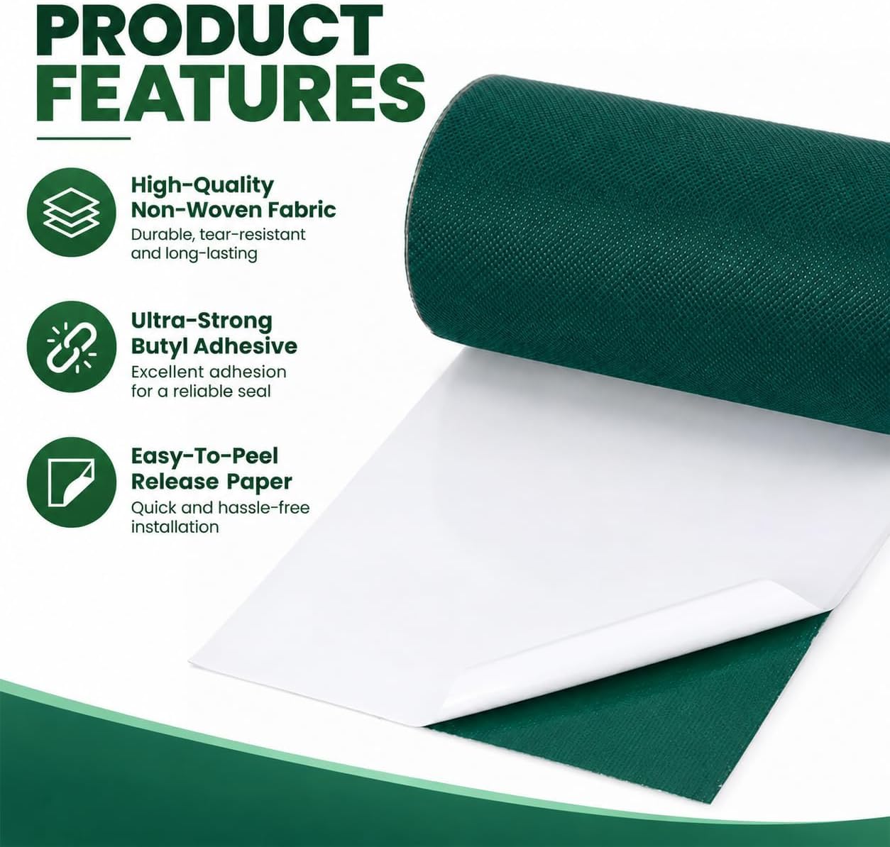 Detalle de LLPT AG640 Artificial Grass Seam Tape, 6" x 40 Feet, Butyl Adhesive