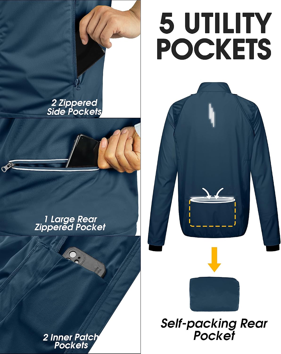 Detalle de 33,000ft Herren-Fahrradjacke wasserdicht 8.000 mm