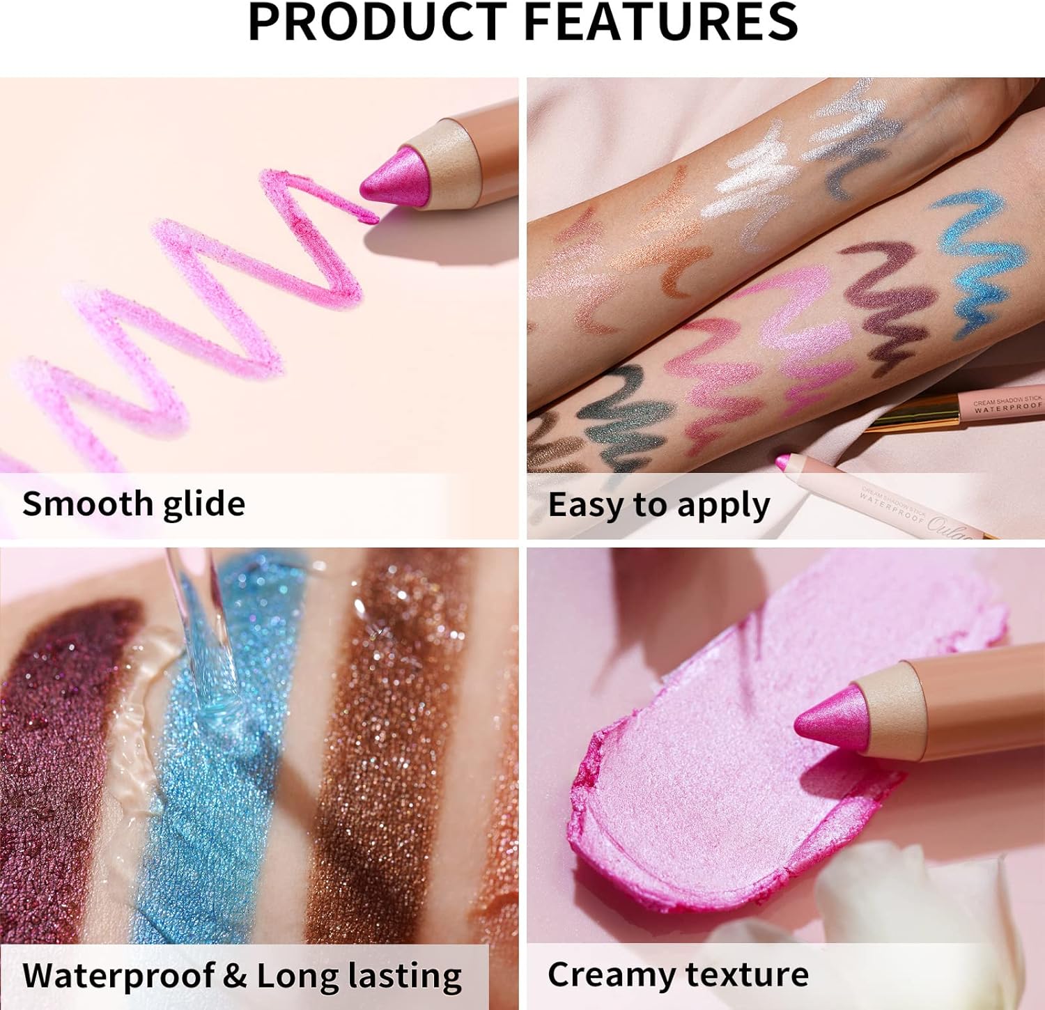 Thumbnail 3 de Oulac Matita Ombretto Girevole Moka Satin-Finish WA02 “Opulent Affair” – waterproof, anti sbavature, 16 ore