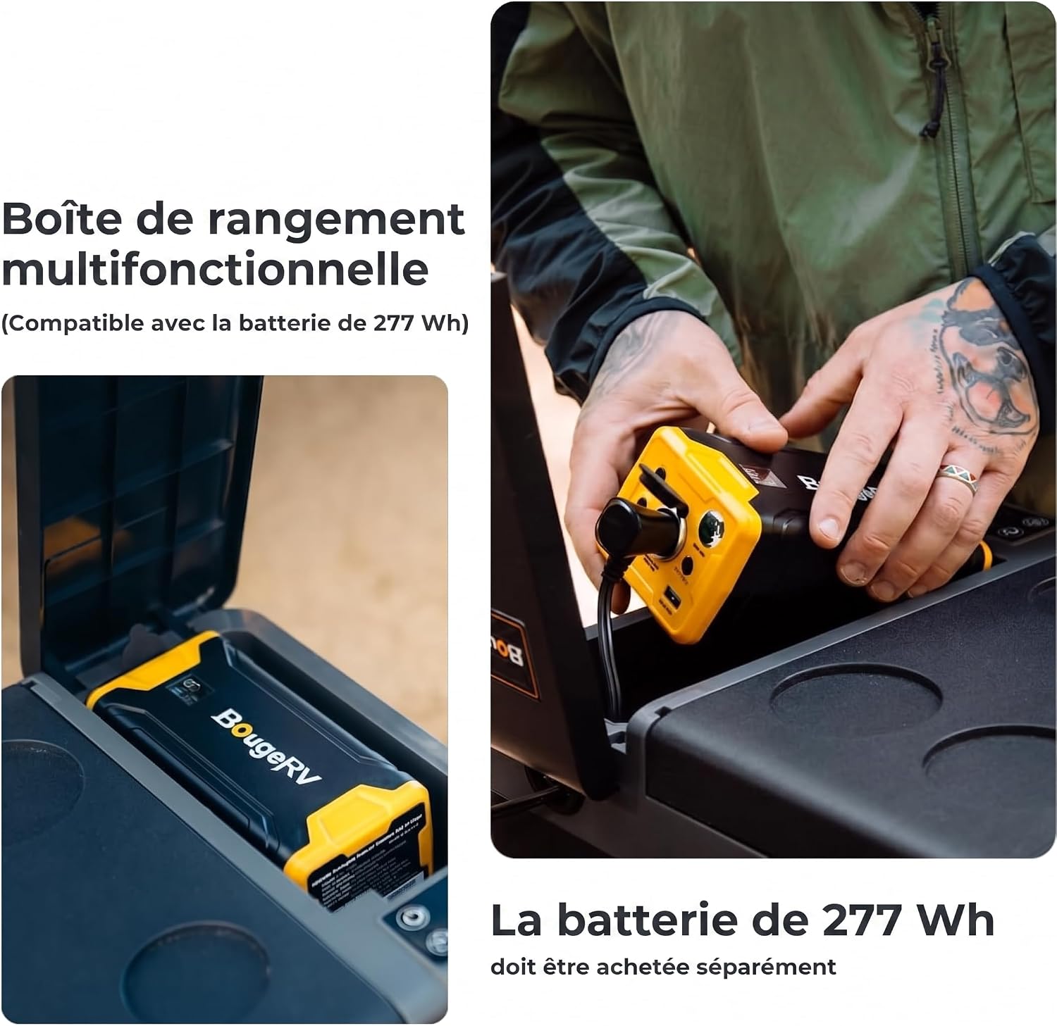 Detalle 2 de BougeRV CRPRO glacière à compression 20 litres (−22 °C à 10 °C) 12/24V DC & 110-240V AC