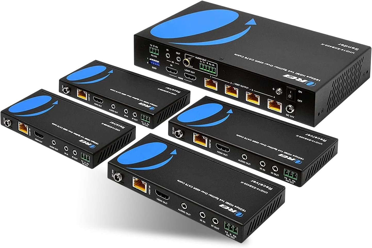 OREI 1x4 HDMI Extender HDBaseT 4K