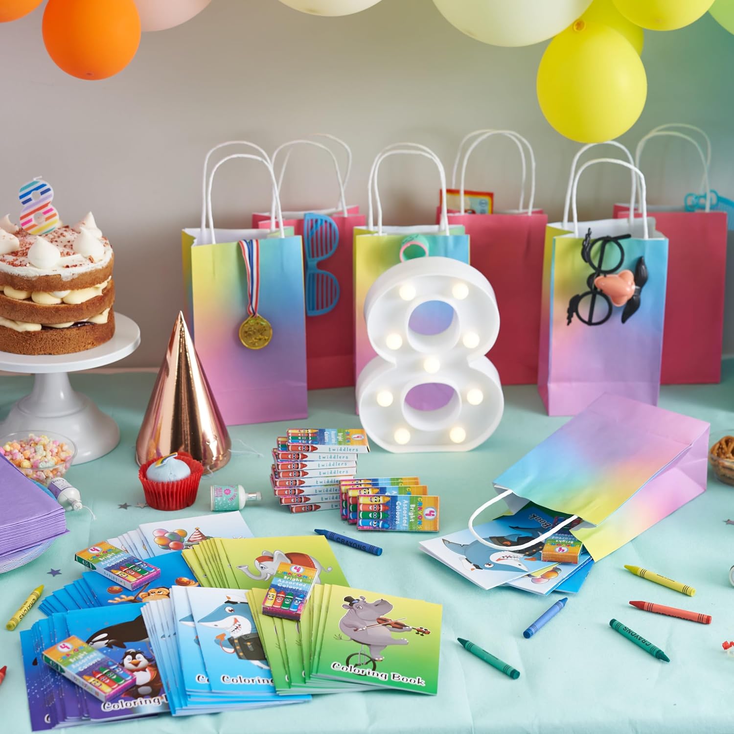 Detalle 2 de THE TWIDDLERS 72 mini libri da colorare e pastelli 🎨