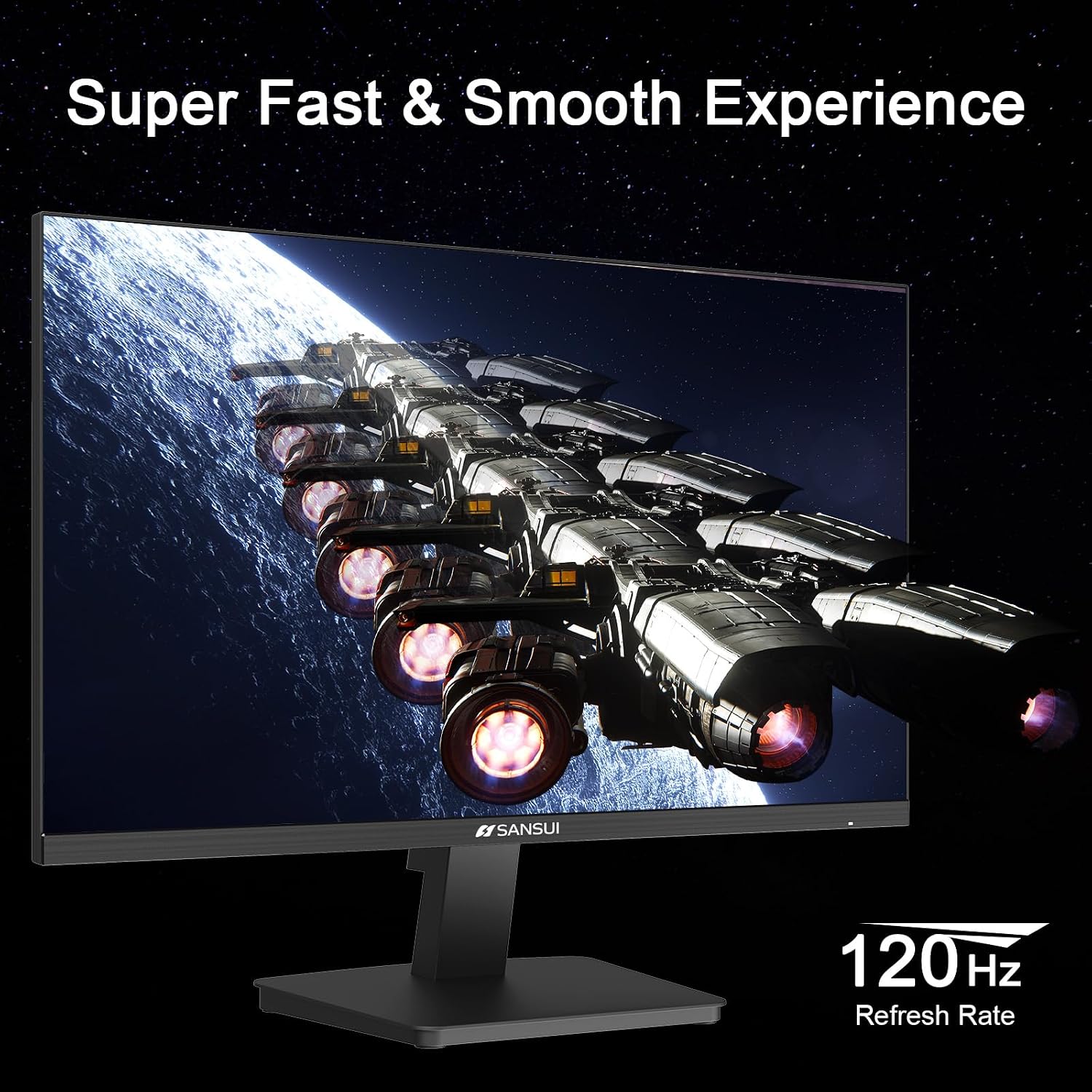 Detalle de SANSUI ES-27F2 27-Inch Full HD Monitor, 120Hz, HDMI/DP, VESA Mount